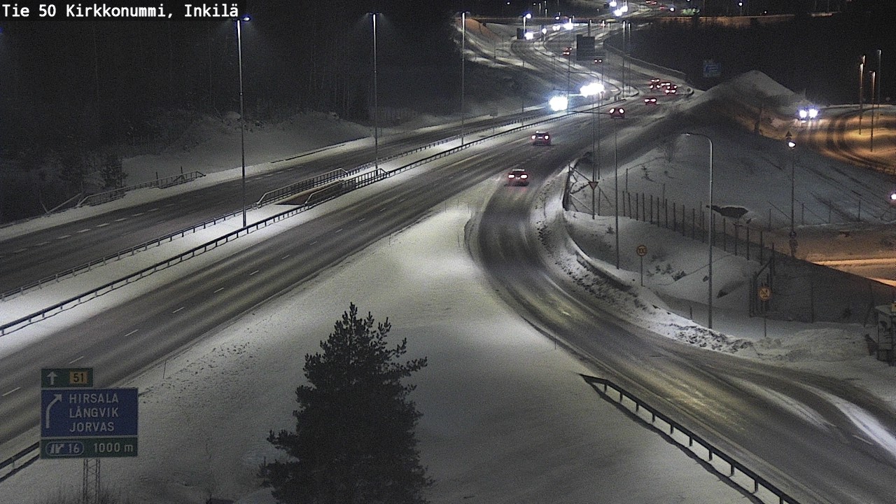 Weather Camera Image Väg 50 Kyrkslätt, Inkilä, Kirkkonummi, Uusimaa