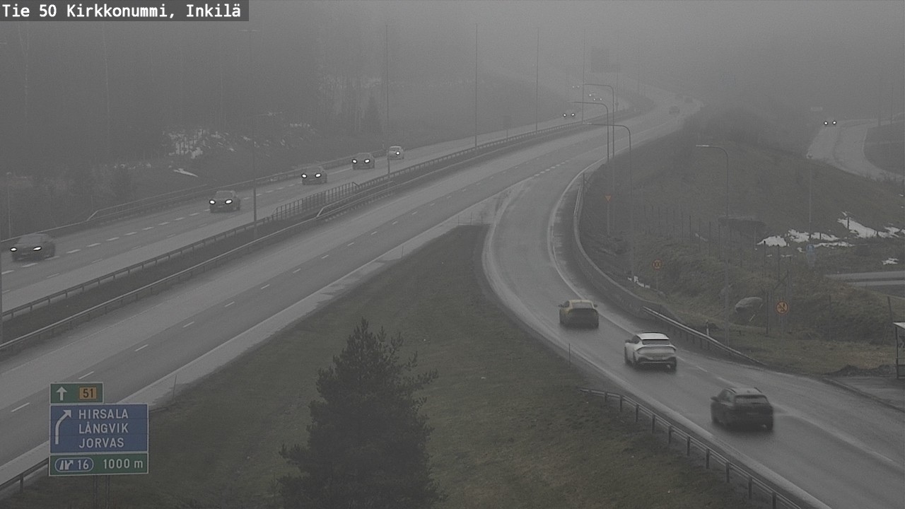 Weather Camera Image Road 50 Kirkkonummi, Inkilä, Kirkkonummi, Uusimaa