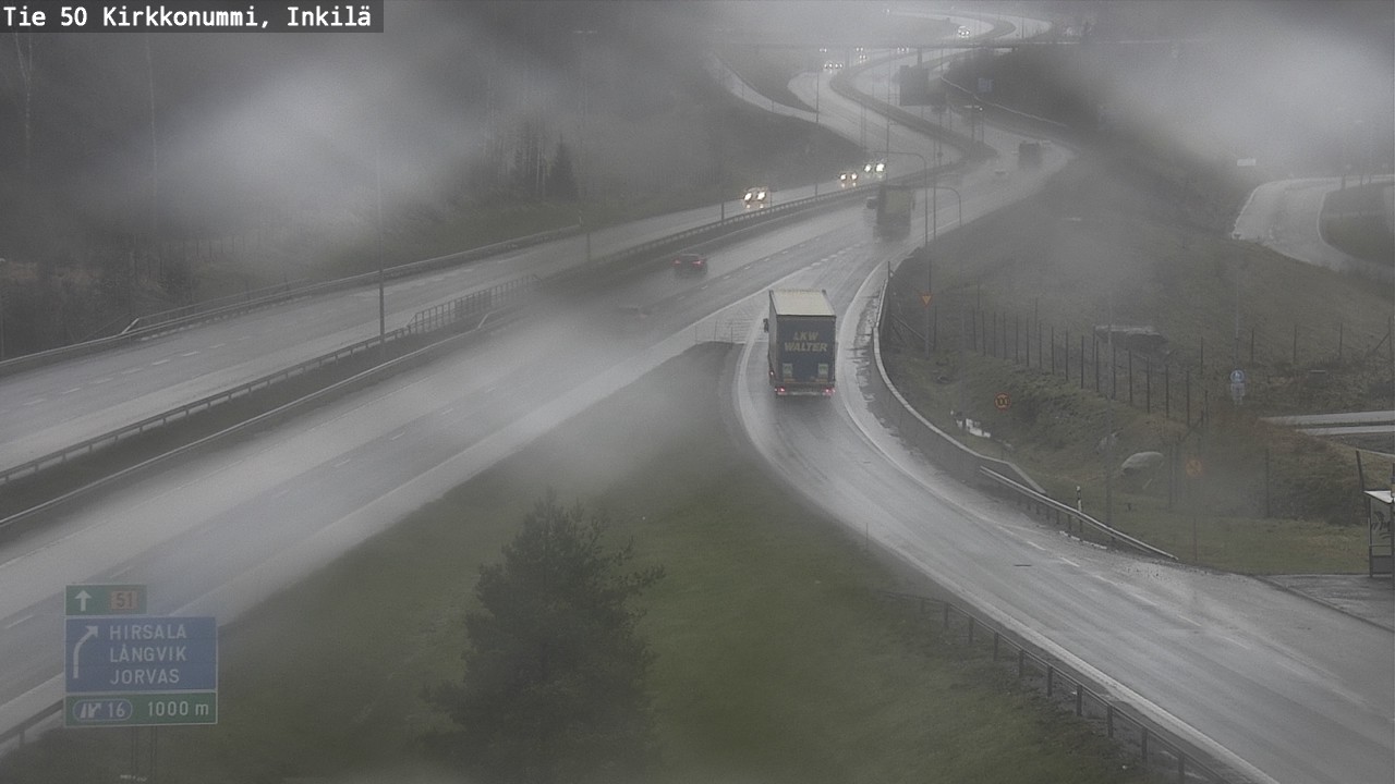 Weather Camera Image Väg 50 Kyrkslätt, Inkilä, Kirkkonummi, Uusimaa