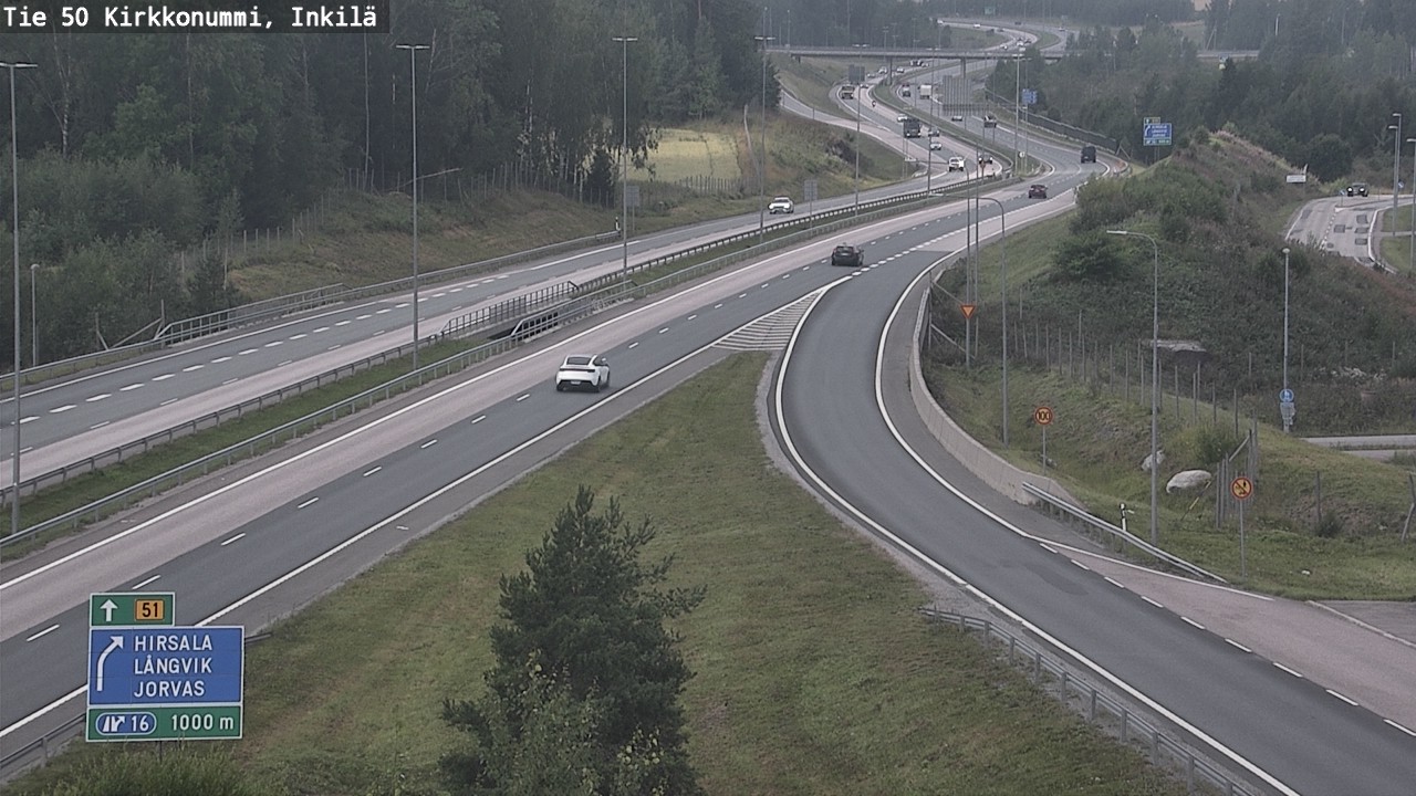 Weather Camera Image Väg 50 Kyrkslätt, Inkilä, Kirkkonummi, Uusimaa