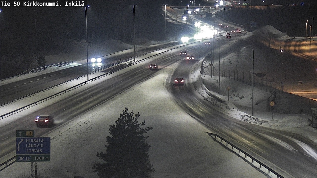Weather Camera Image Väg 50 Kyrkslätt, Inkilä, Kirkkonummi, Uusimaa