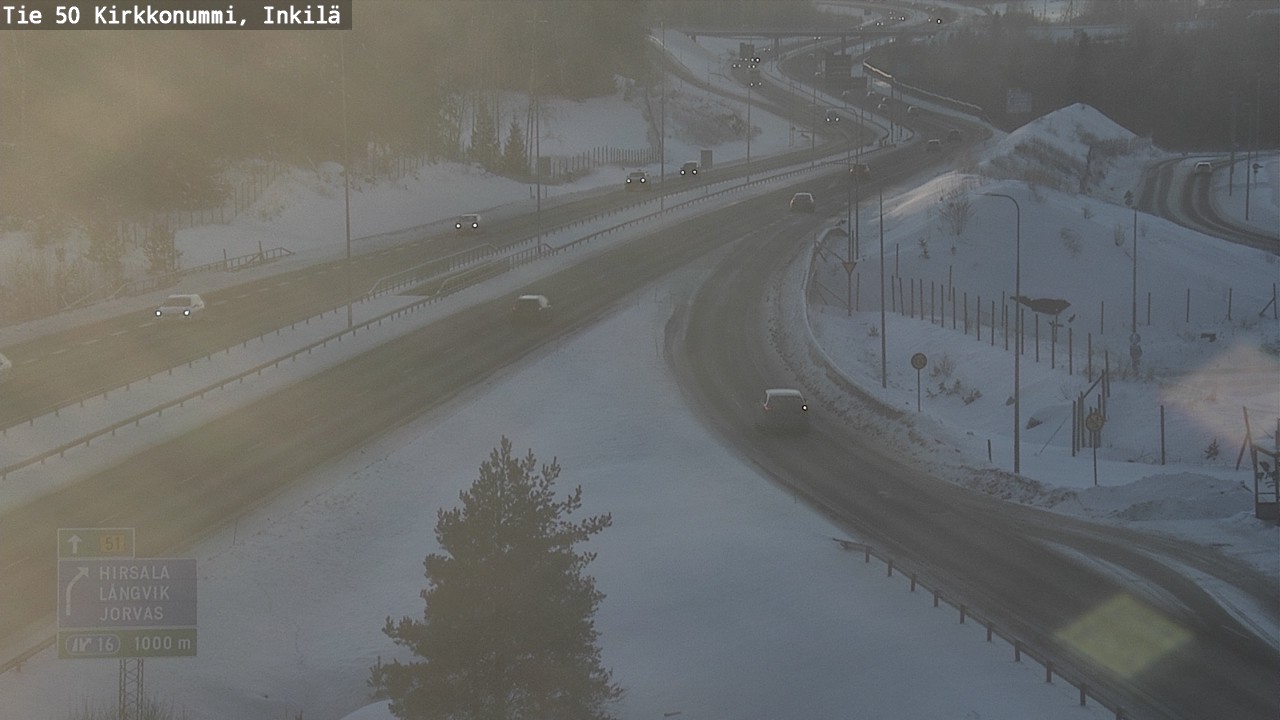 Weather Camera Image Väg 50 Kyrkslätt, Inkilä, Kirkkonummi, Uusimaa
