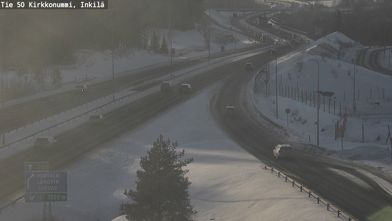 Weather Camera Image Väg 50 Kyrkslätt, Inkilä, Kirkkonummi, Uusimaa