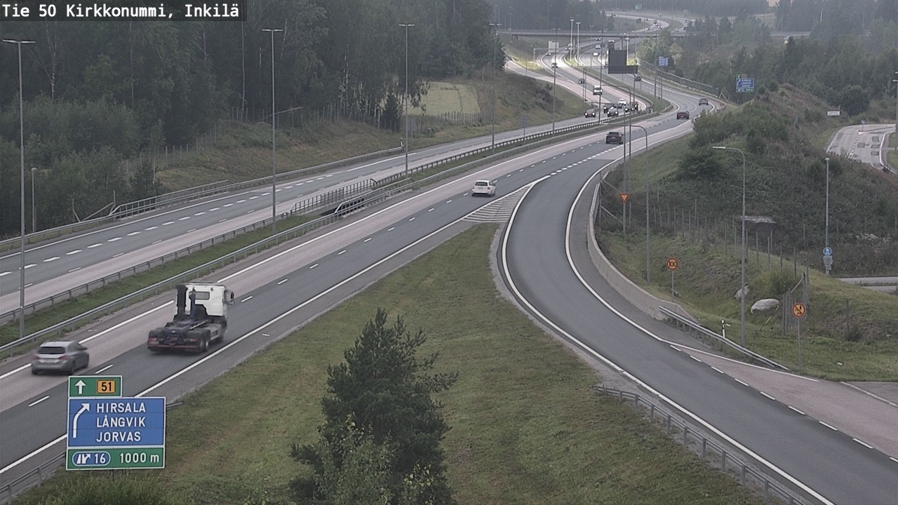Weather Camera Image Väg 50 Kyrkslätt, Inkilä, Kirkkonummi, Uusimaa