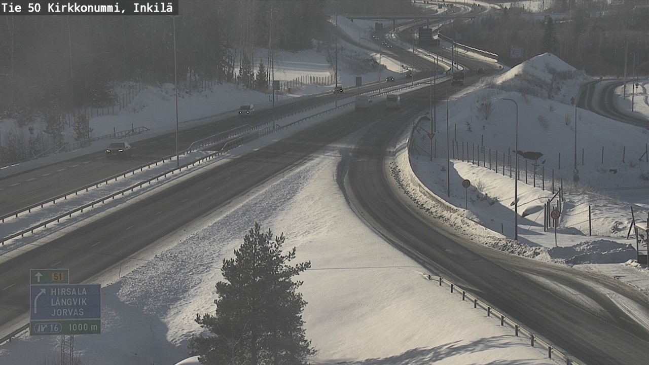 Weather Camera Image Väg 50 Kyrkslätt, Inkilä, Kirkkonummi, Uusimaa