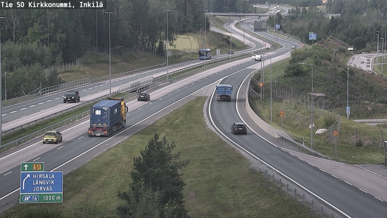 Weather Camera Image Väg 50 Kyrkslätt, Inkilä, Kirkkonummi, Uusimaa