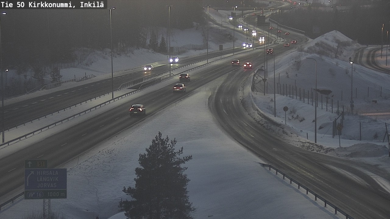 Weather Camera Image Väg 50 Kyrkslätt, Inkilä, Kirkkonummi, Uusimaa