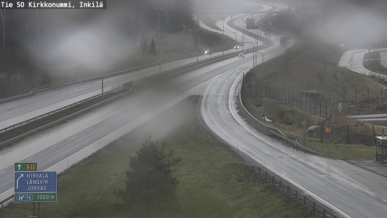 Weather Camera Image Väg 50 Kyrkslätt, Inkilä, Kirkkonummi, Uusimaa