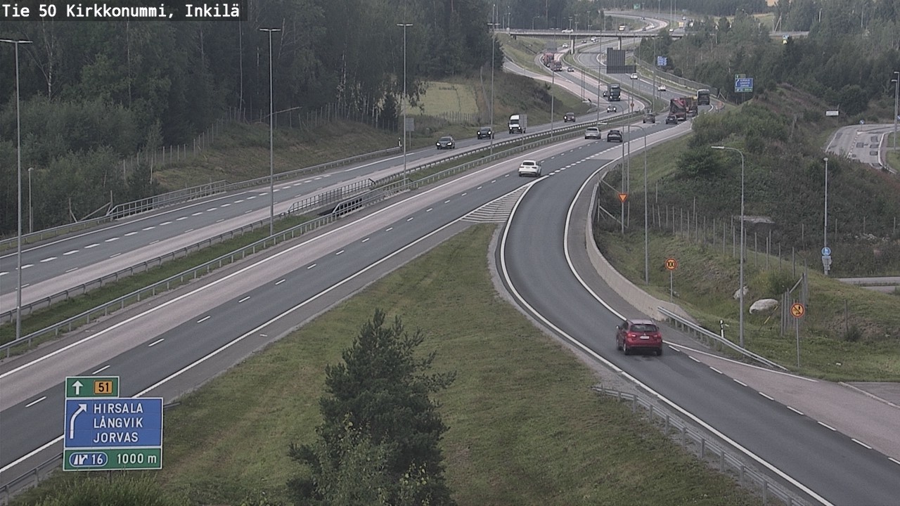 Weather Camera Image Väg 50 Kyrkslätt, Inkilä, Kirkkonummi, Uusimaa