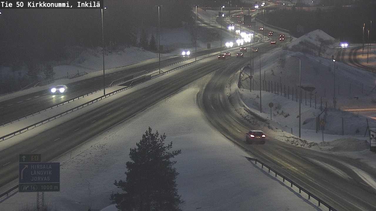 Weather Camera Image Väg 50 Kyrkslätt, Inkilä, Kirkkonummi, Uusimaa