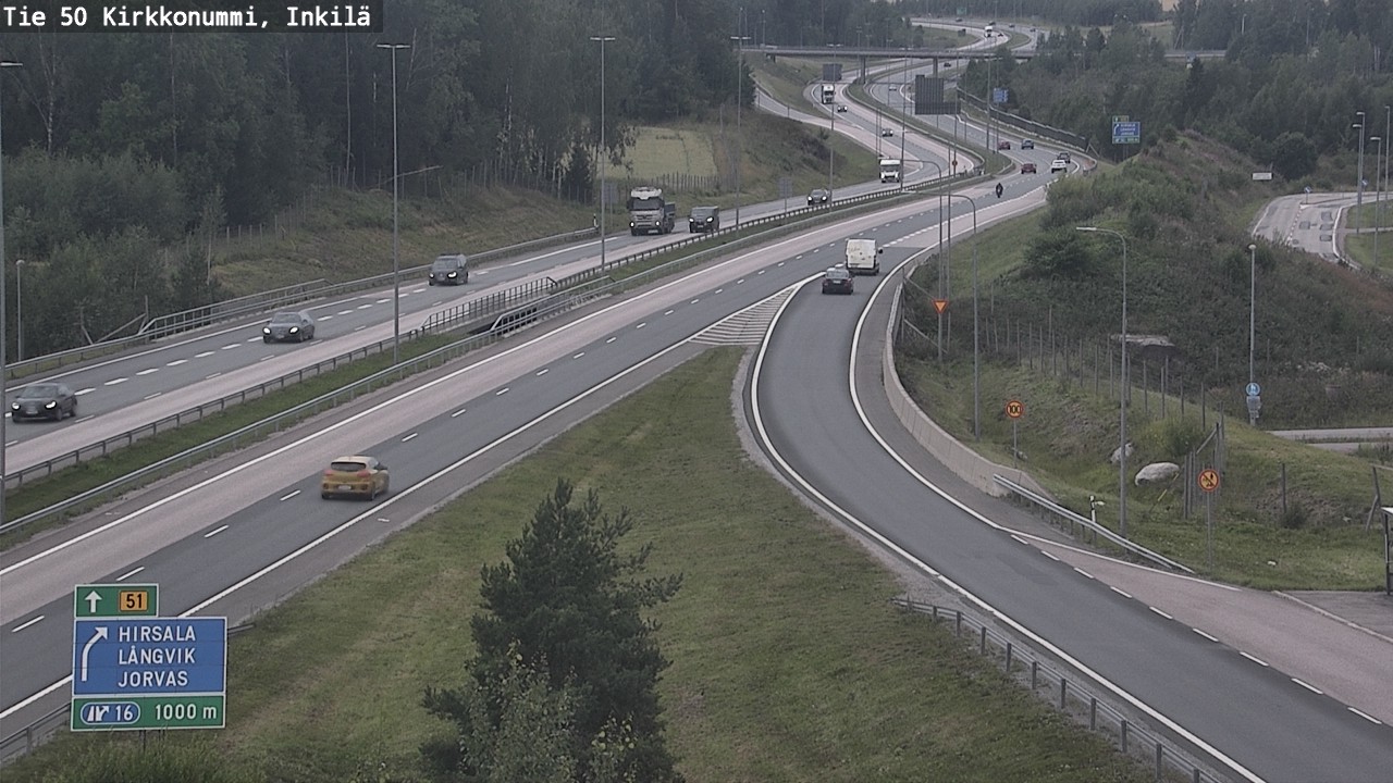 Weather Camera Image Väg 50 Kyrkslätt, Inkilä, Kirkkonummi, Uusimaa