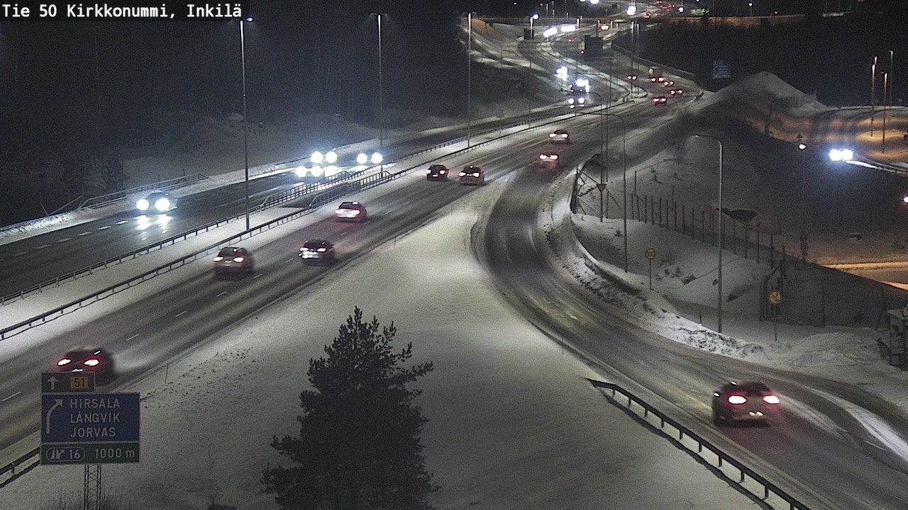 Weather Camera Image Väg 50 Kyrkslätt, Inkilä, Kirkkonummi, Uusimaa