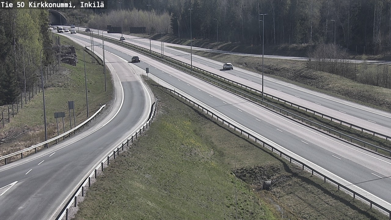 Weather Camera Image Väg 50 Kyrkslätt, Inkilä, Kirkkonummi, Uusimaa
