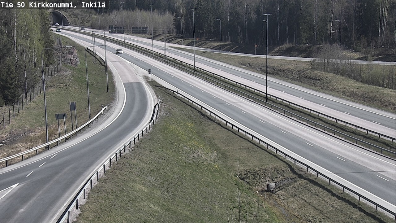 Weather Camera Image Väg 50 Kyrkslätt, Inkilä, Kirkkonummi, Uusimaa