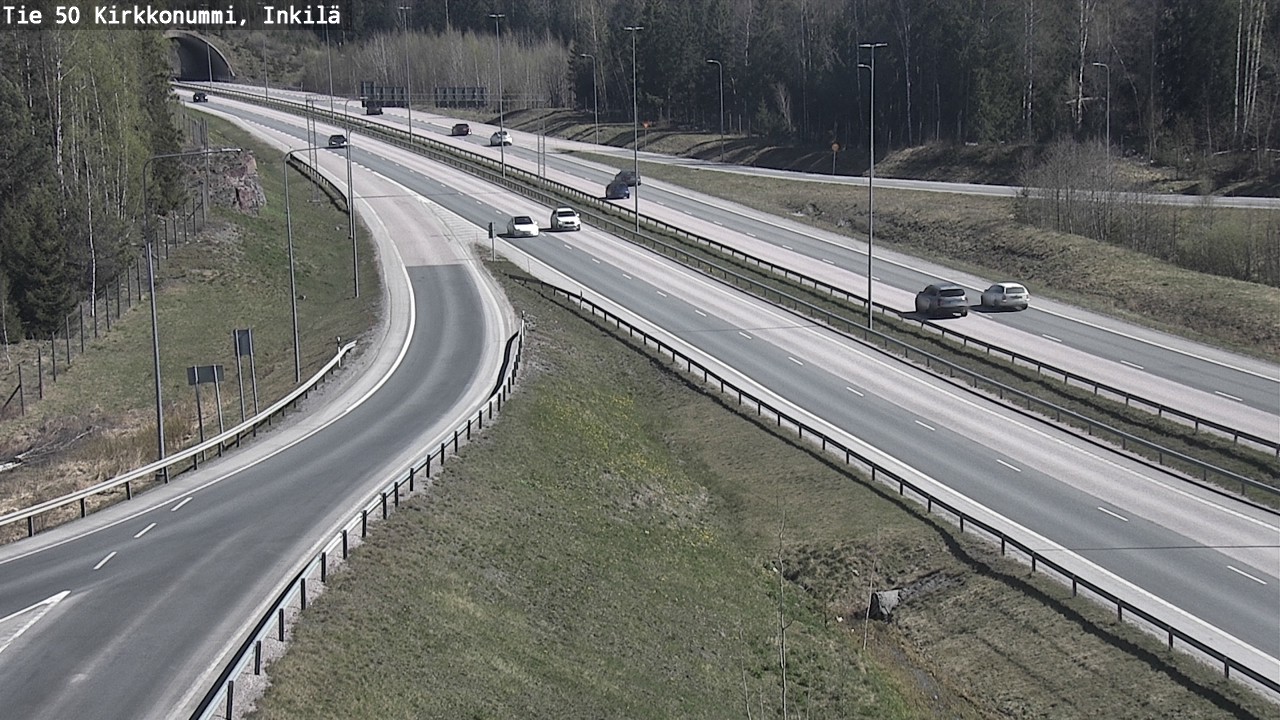 Weather Camera Image Väg 50 Kyrkslätt, Inkilä, Kirkkonummi, Uusimaa