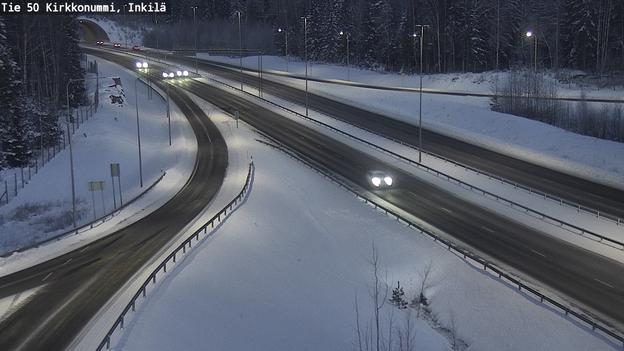 Weather Camera Image Väg 50 Kyrkslätt, Inkilä, Kirkkonummi, Uusimaa