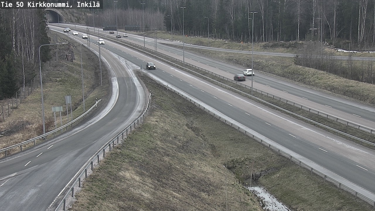 Weather Camera Image Väg 50 Kyrkslätt, Inkilä, Kirkkonummi, Uusimaa