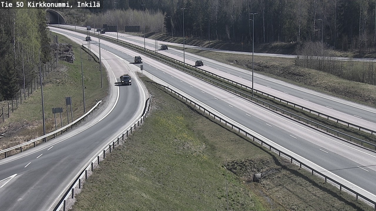 Weather Camera Image Väg 50 Kyrkslätt, Inkilä, Kirkkonummi, Uusimaa