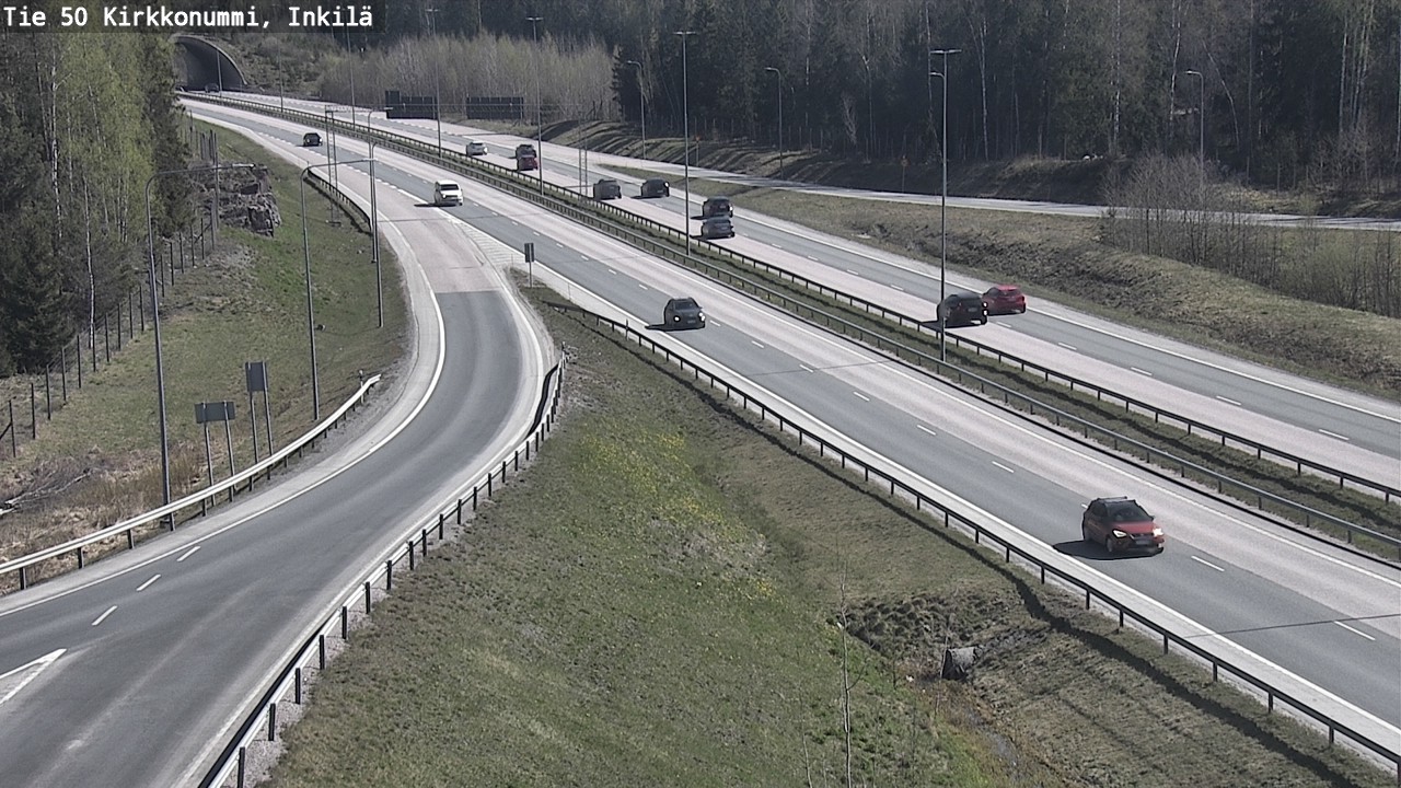 Weather Camera Image Väg 50 Kyrkslätt, Inkilä, Kirkkonummi, Uusimaa
