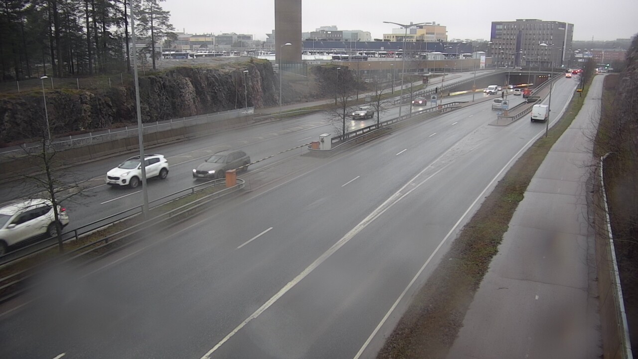 Weather Camera Image Road 100 Helsinki Hakamäentie, Ilmala, Helsinki, Uusimaa