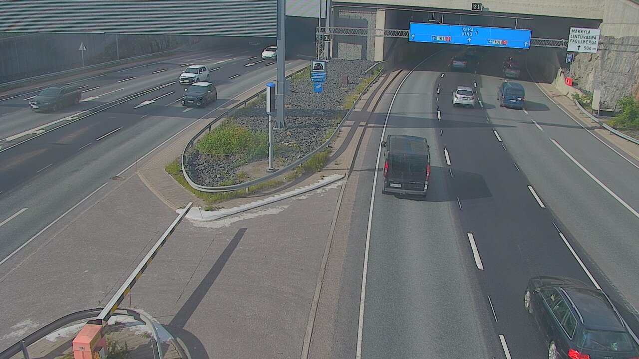 Kelikamerat Kuva Tie 101 Mestarintunneli, puomi länsi, Espoo, Uusimaa
