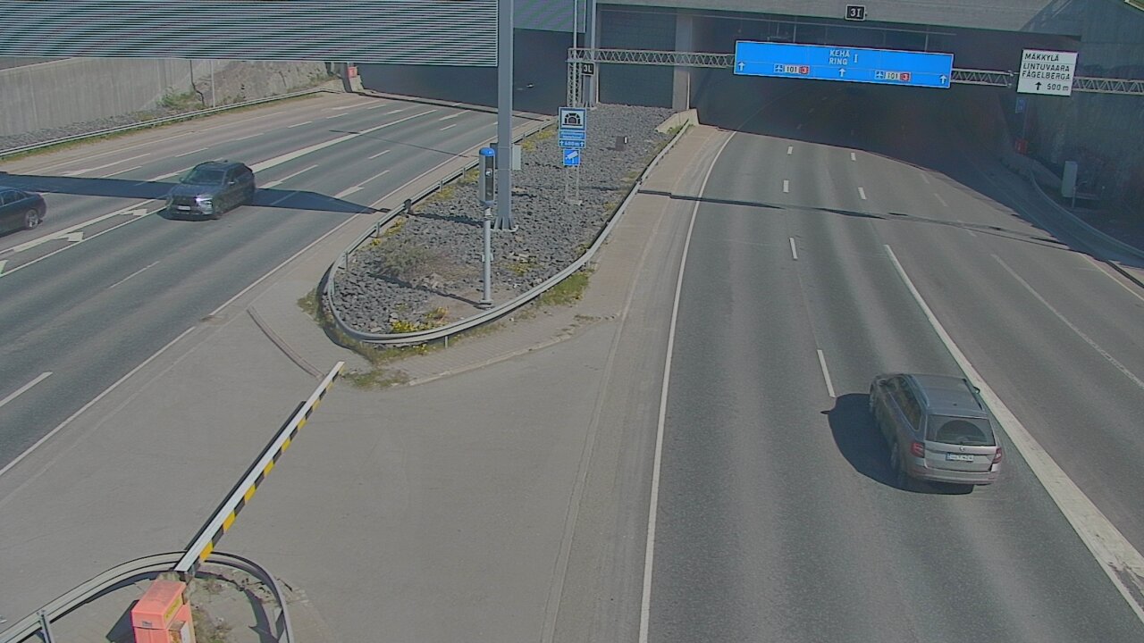 Weather Camera Image Road 101 Mestarintunneli, puomi, Espoo, Uusimaa