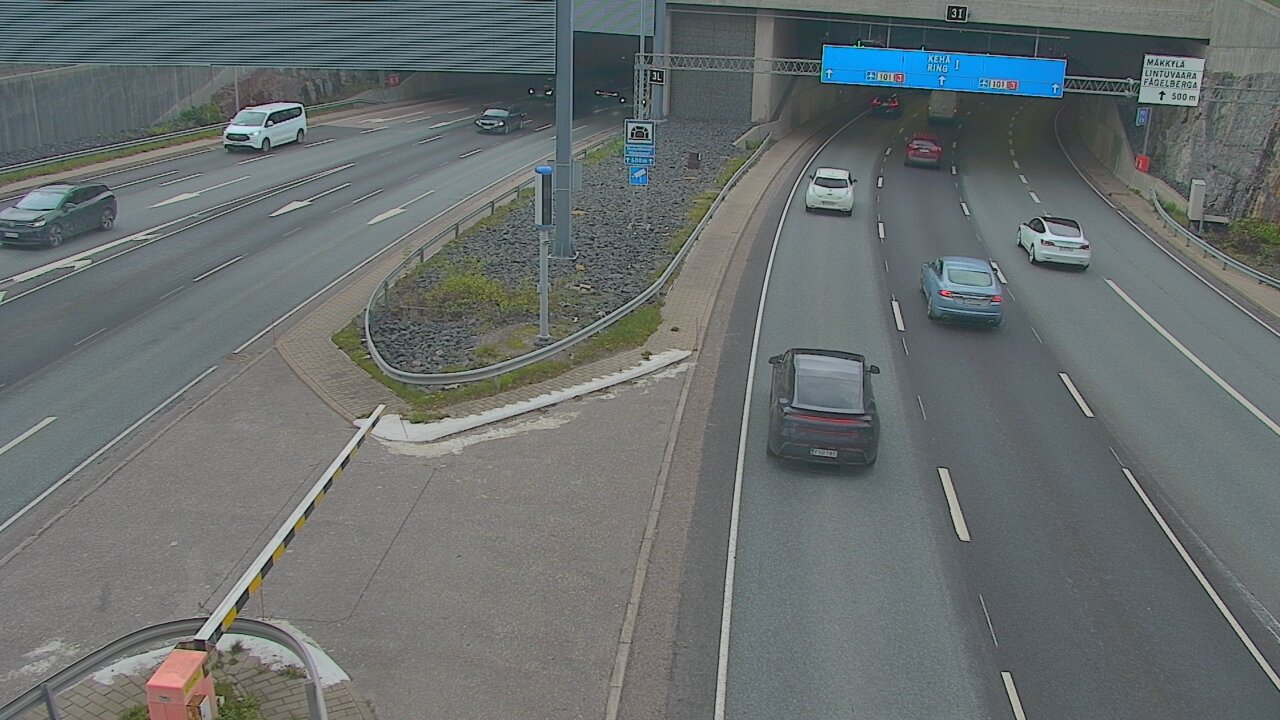Kelikamerat Kuva Tie 101 Mestarintunneli, puomi länsi, Espoo, Uusimaa