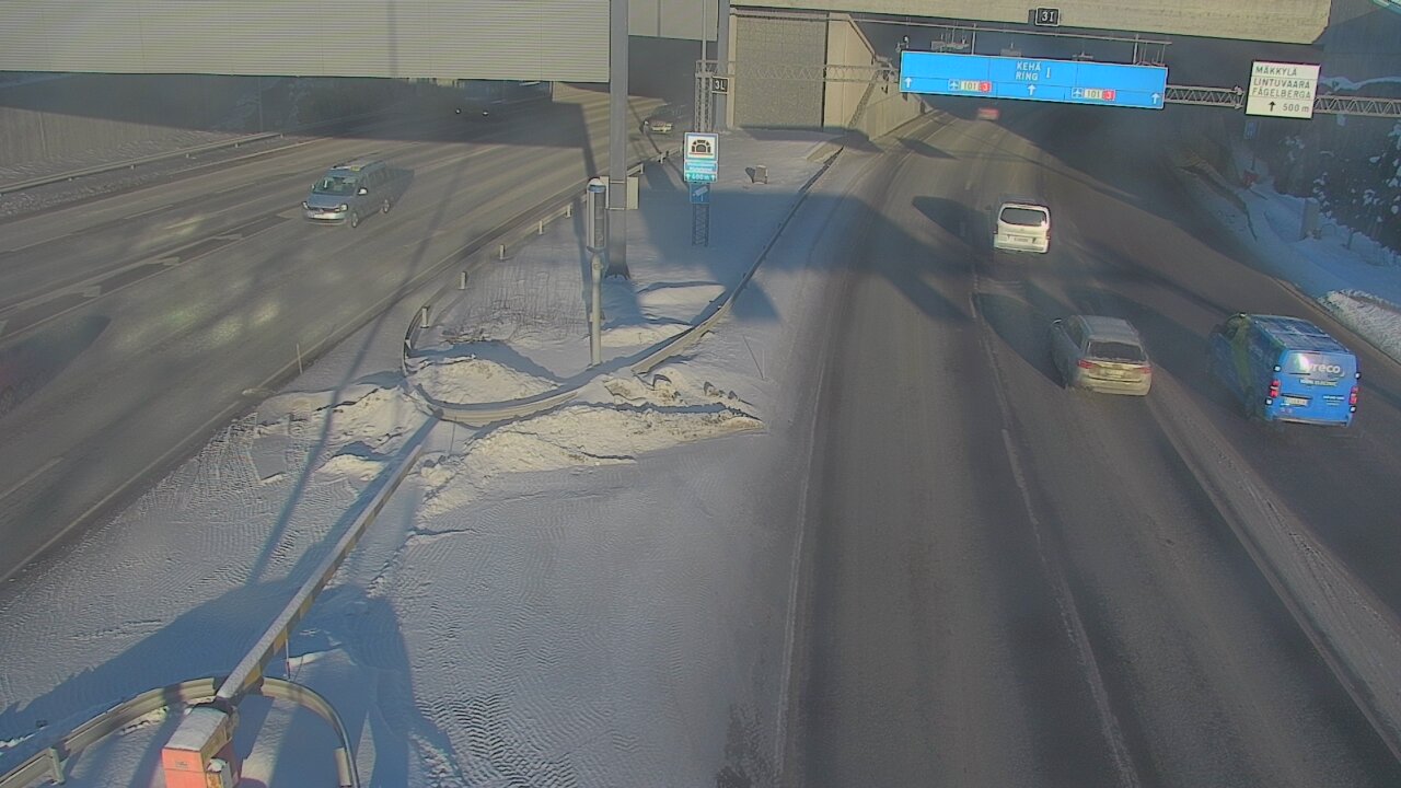 Weather Camera Image Road 101 Mestarintunneli, puomi, Espoo, Uusimaa