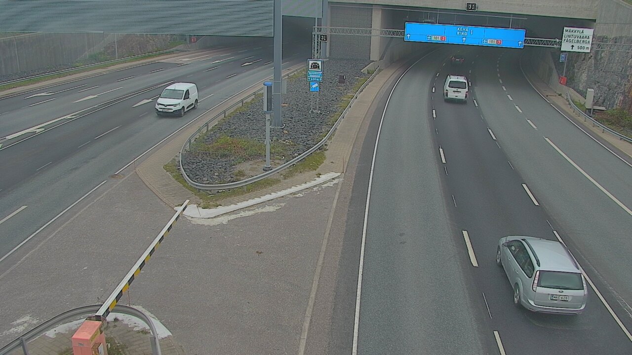 Kelikamerat Kuva Tie 101 Mestarintunneli, puomi länsi, Espoo, Uusimaa