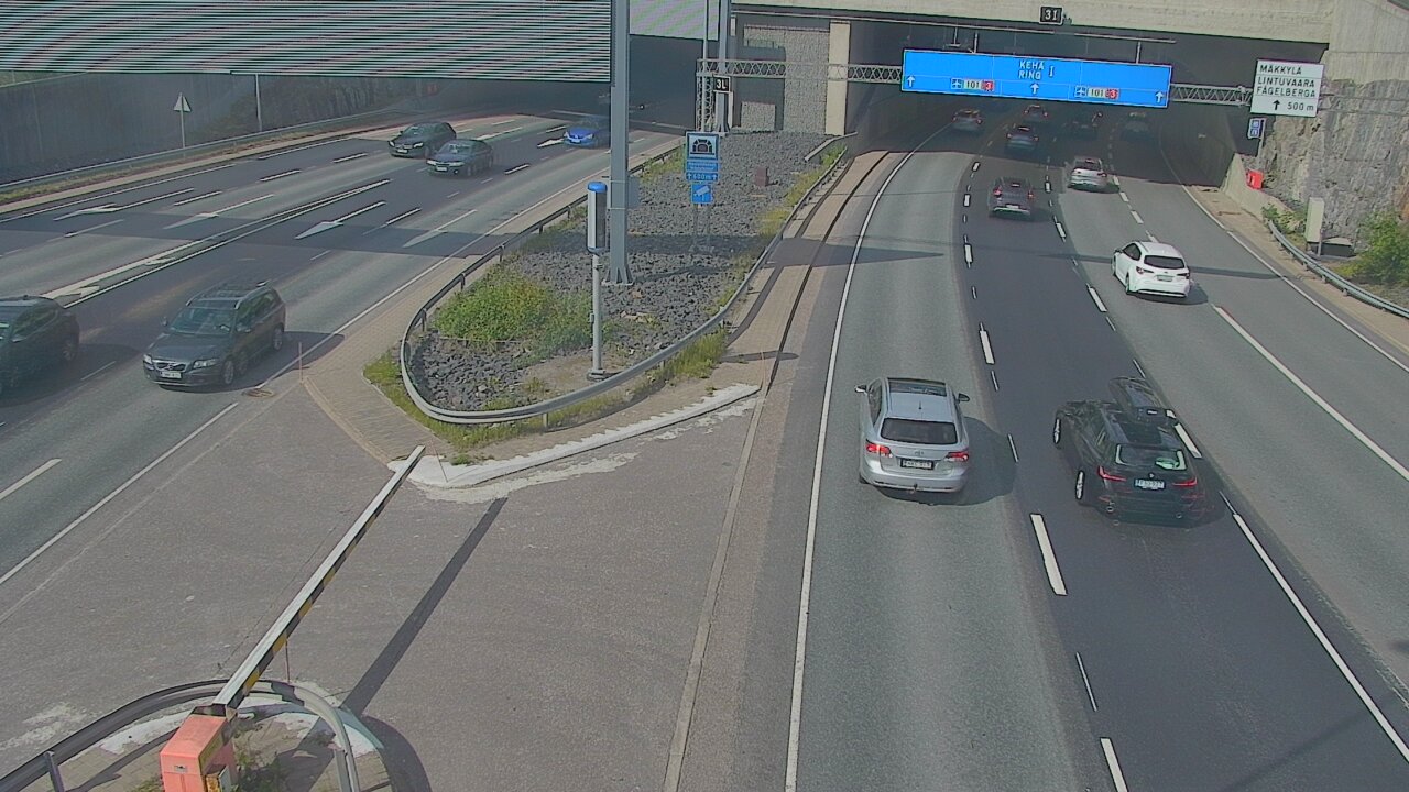 Kelikamerat Kuva Tie 101 Mestarintunneli, puomi länsi, Espoo, Uusimaa