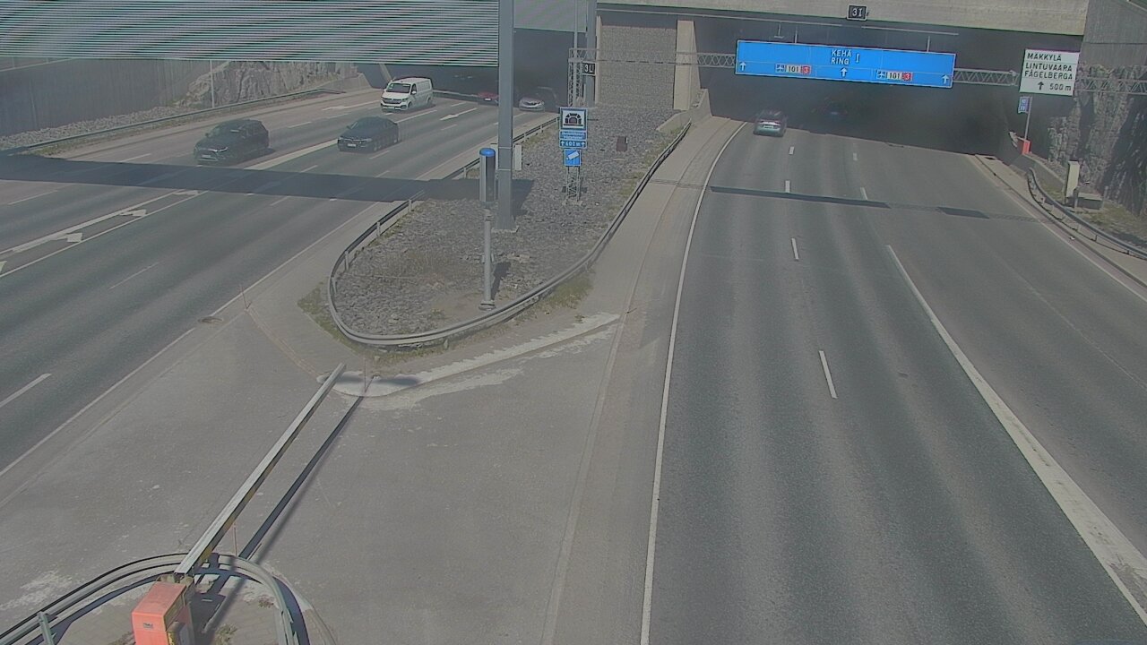 Kelikamerat Kuva Tie 101 Mestarintunneli, puomi länsi, Espoo, Uusimaa
