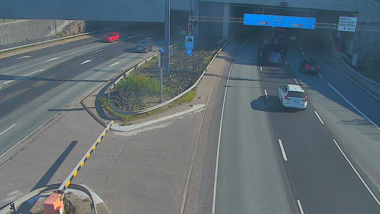 Kelikamerat Kuva Tie 101 Mestarintunneli, puomi länsi, Espoo, Uusimaa