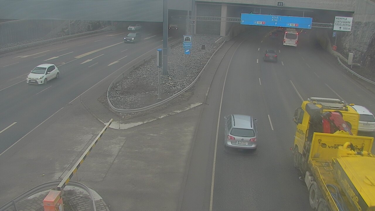 Weather Camera Image Väg 101 Mestarintunneli, puomi, Espoo, Uusimaa