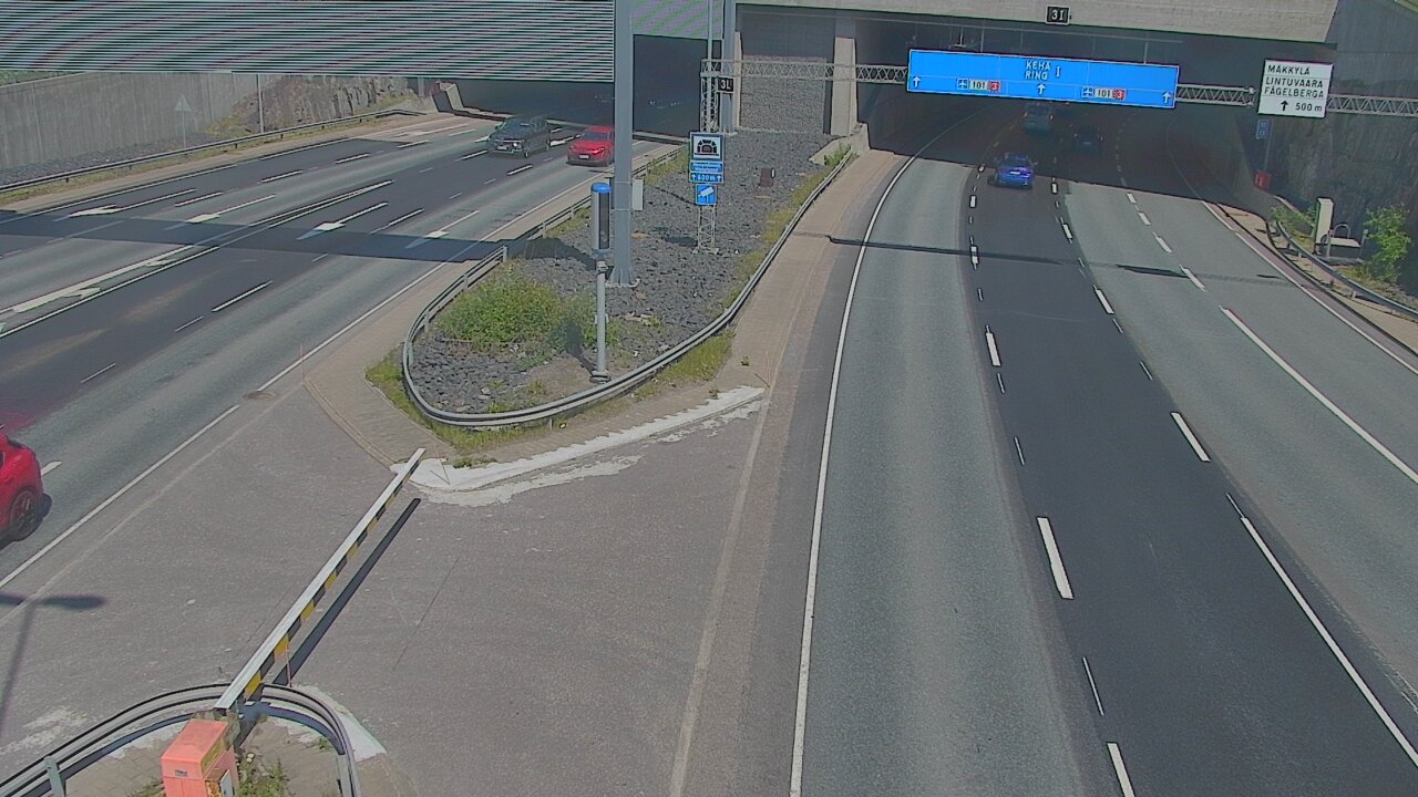 Kelikamerat Kuva Tie 101 Mestarintunneli, puomi länsi, Espoo, Uusimaa