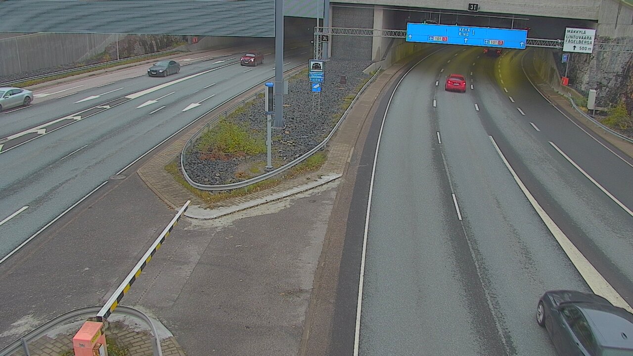 Kelikamerat Kuva Tie 101 Mestarintunneli, puomi länsi, Espoo, Uusimaa