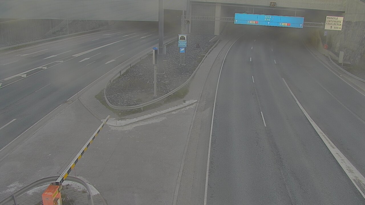 Weather Camera Image Väg 101 Mestarintunneli, puomi, Espoo, Uusimaa