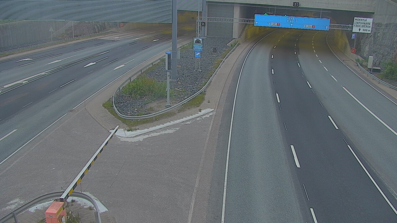 Kelikamerat Kuva Tie 101 Mestarintunneli, puomi länsi, Espoo, Uusimaa