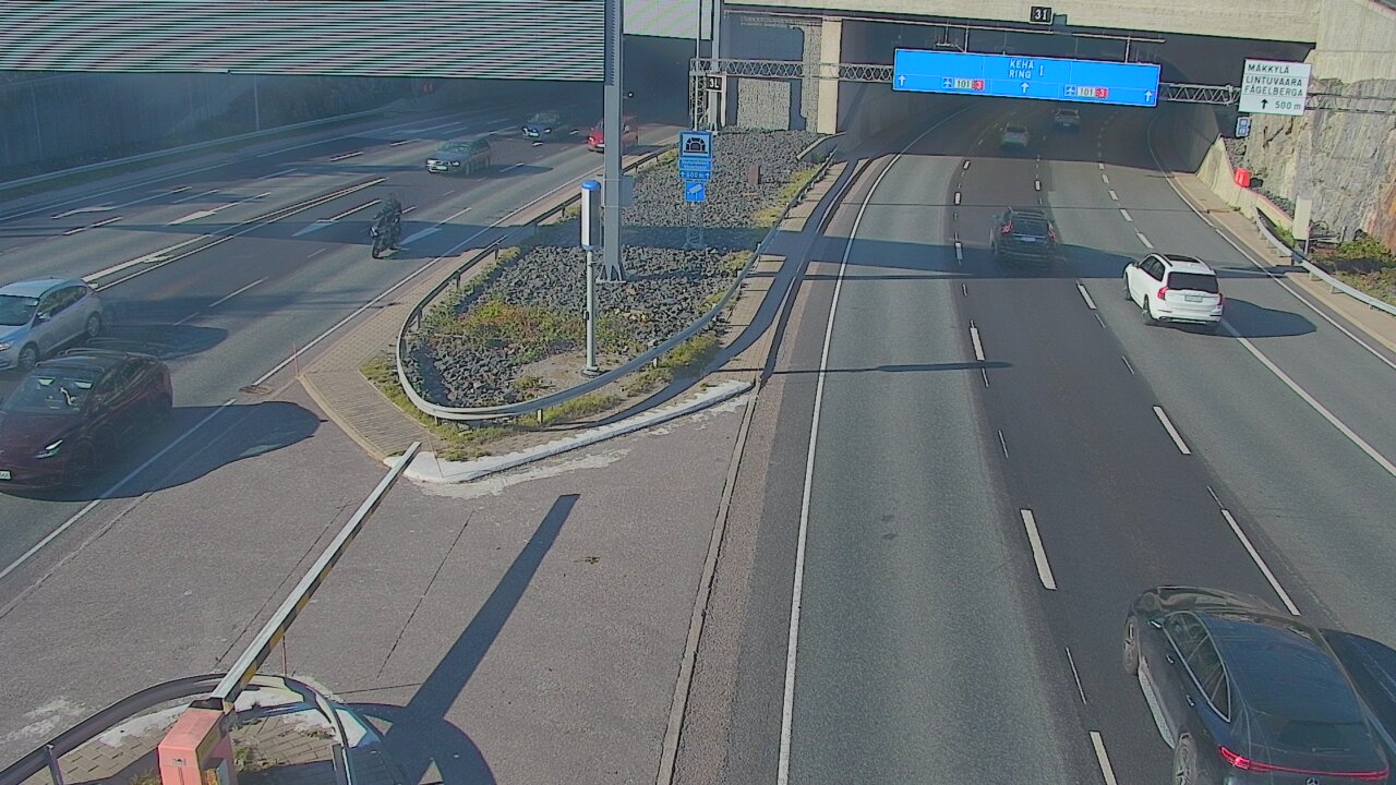 Kelikamerat Kuva Tie 101 Mestarintunneli, puomi länsi, Espoo, Uusimaa