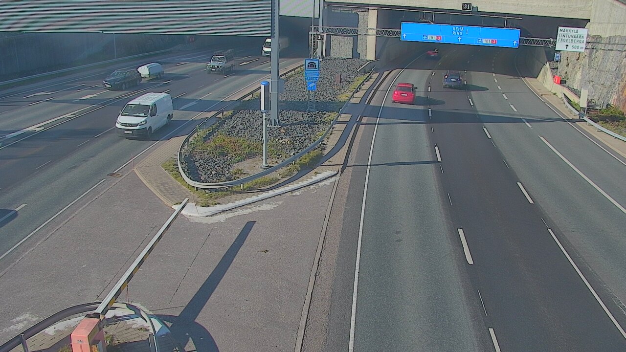 Kelikamerat Kuva Tie 101 Mestarintunneli, puomi länsi, Espoo, Uusimaa