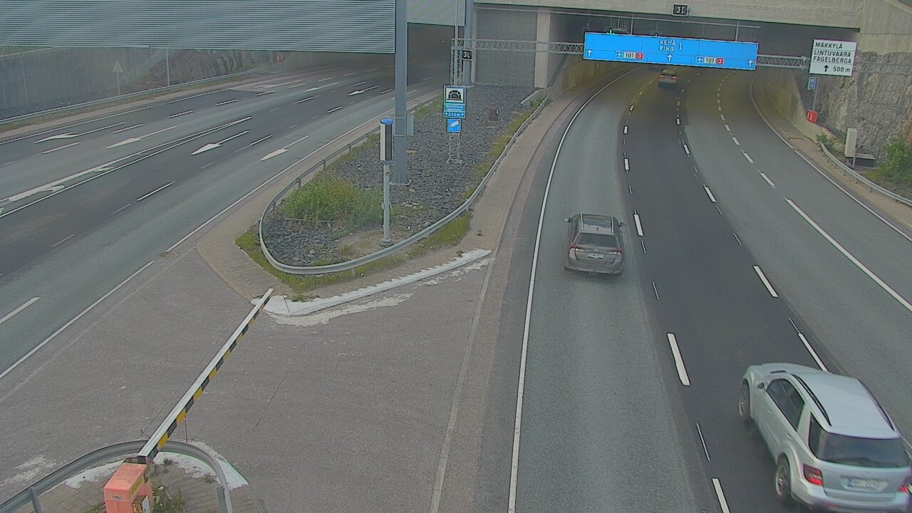 Kelikamerat Kuva Tie 101 Mestarintunneli, puomi länsi, Espoo, Uusimaa