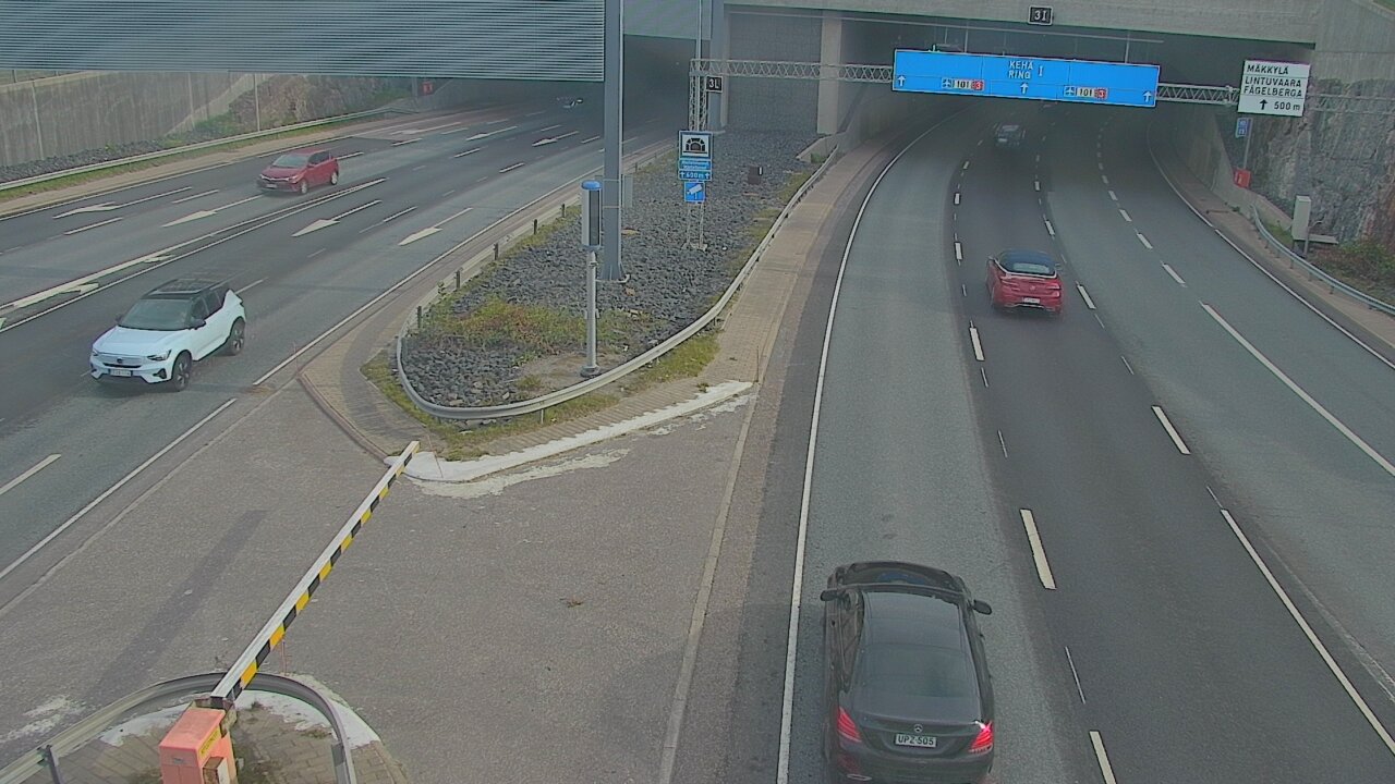 Kelikamerat Kuva Tie 101 Mestarintunneli, puomi länsi, Espoo, Uusimaa