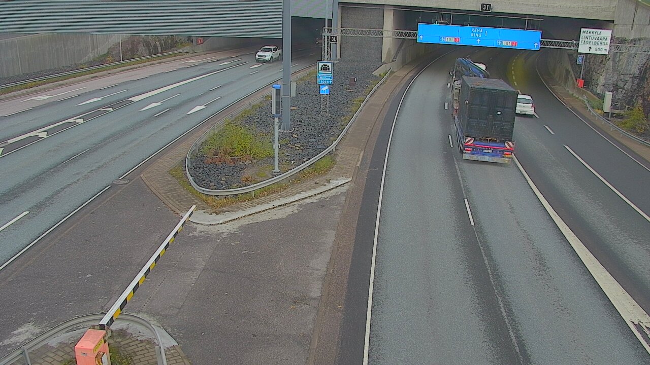 Kelikamerat Kuva Tie 101 Mestarintunneli, puomi länsi, Espoo, Uusimaa