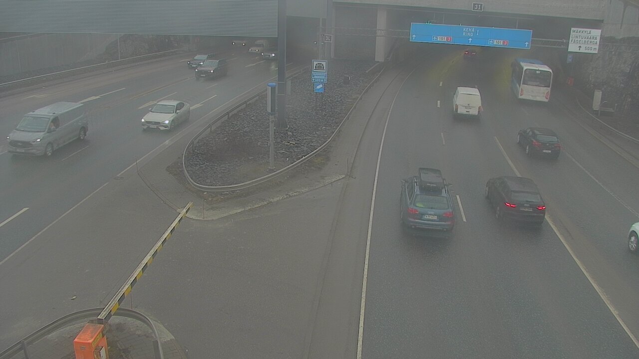 Kelikamerat Kuva Tie 101 Mestarintunneli, puomi länsi, Espoo, Uusimaa