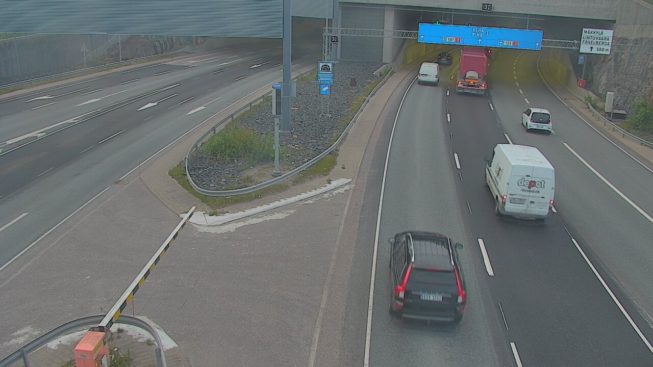 Kelikamerat Kuva Tie 101 Mestarintunneli, puomi länsi, Espoo, Uusimaa