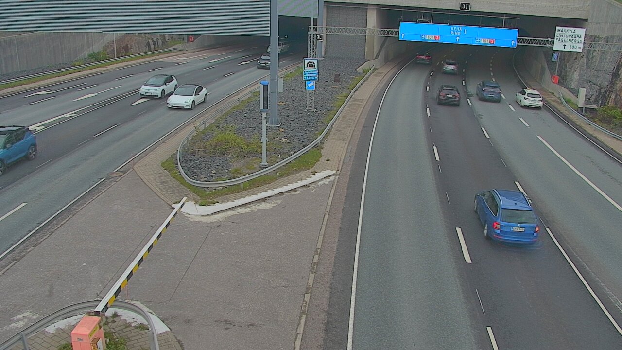 Kelikamerat Kuva Tie 101 Mestarintunneli, puomi länsi, Espoo, Uusimaa