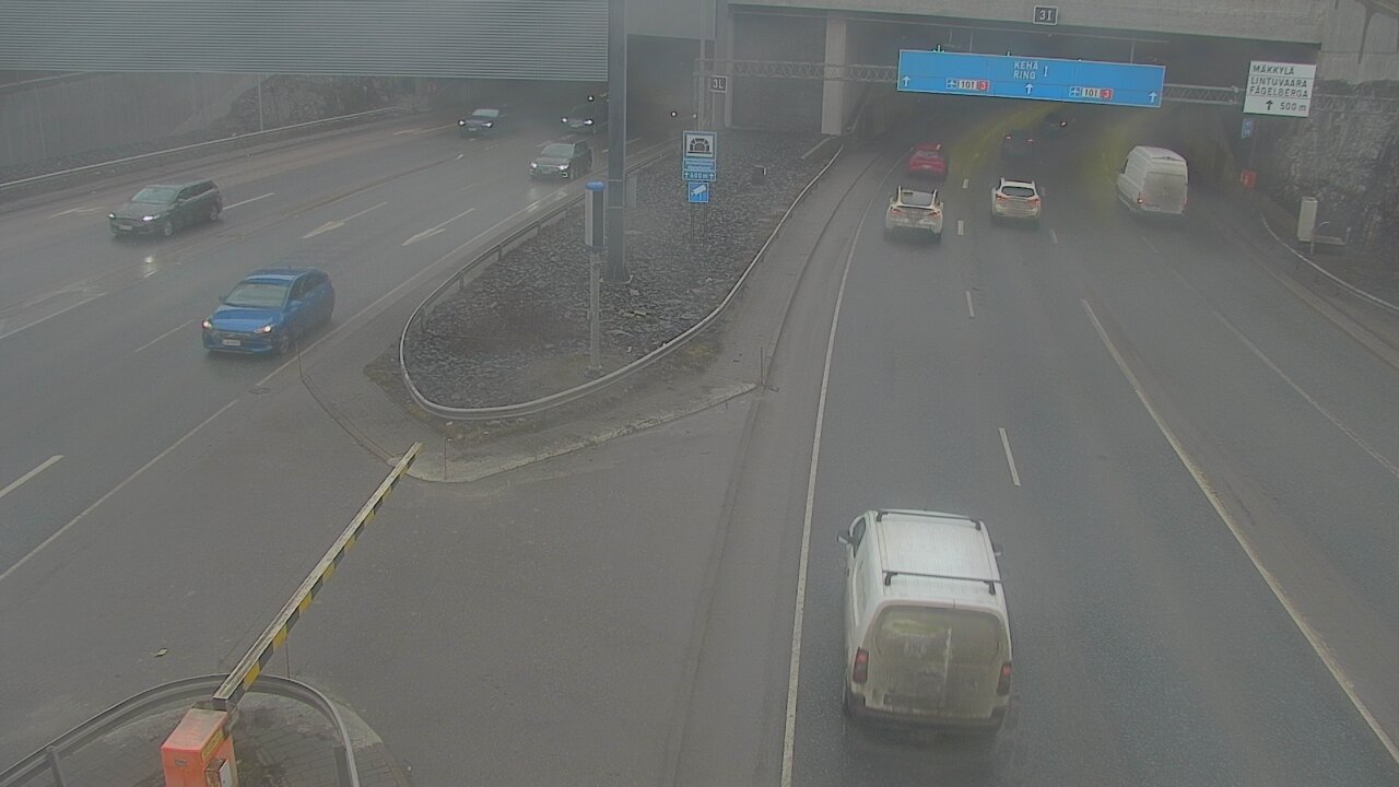 Kelikamerat Kuva Tie 101 Mestarintunneli, puomi länsi, Espoo, Uusimaa