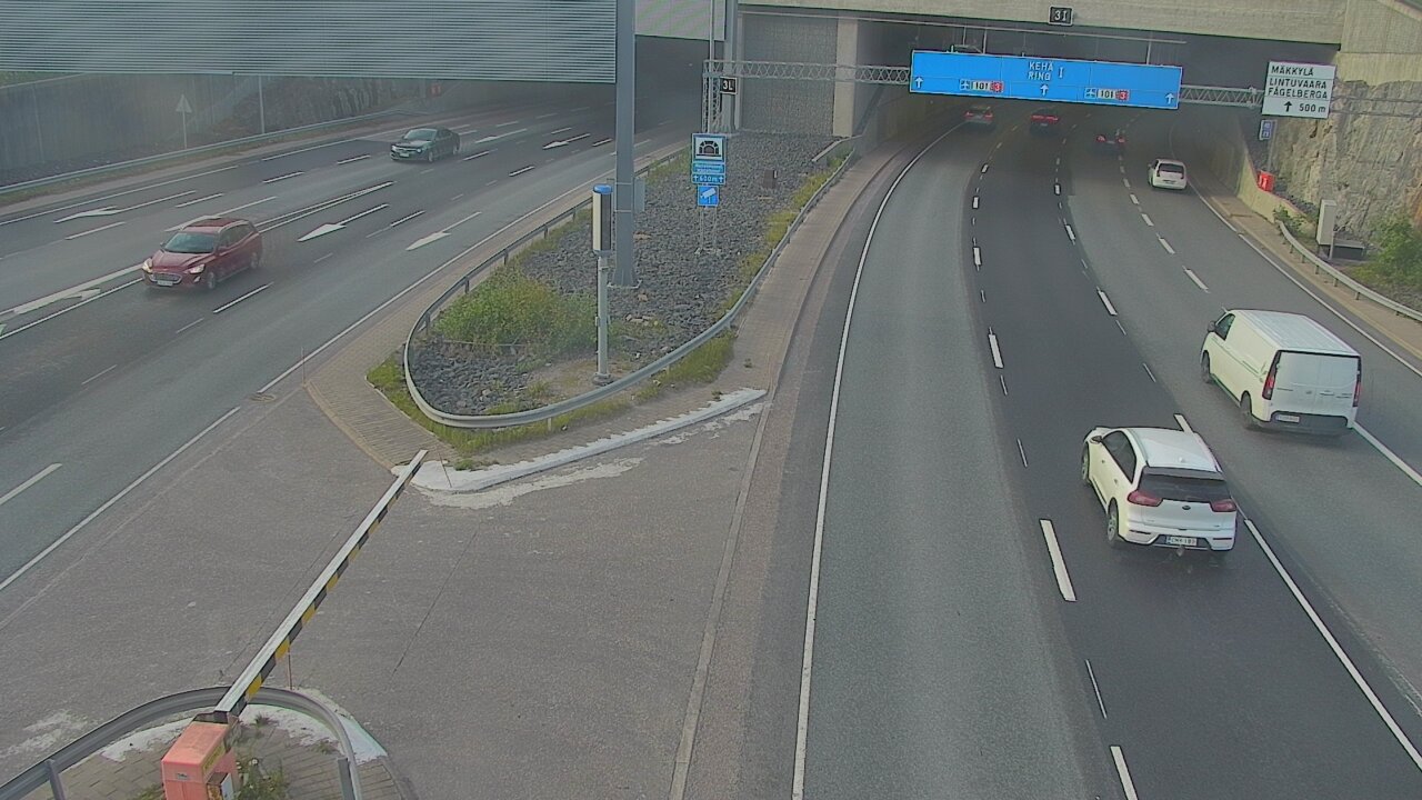 Kelikamerat Kuva Tie 101 Mestarintunneli, puomi länsi, Espoo, Uusimaa