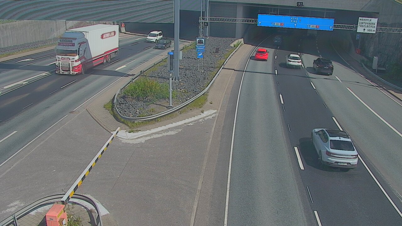 Kelikamerat Kuva Tie 101 Mestarintunneli, puomi länsi, Espoo, Uusimaa