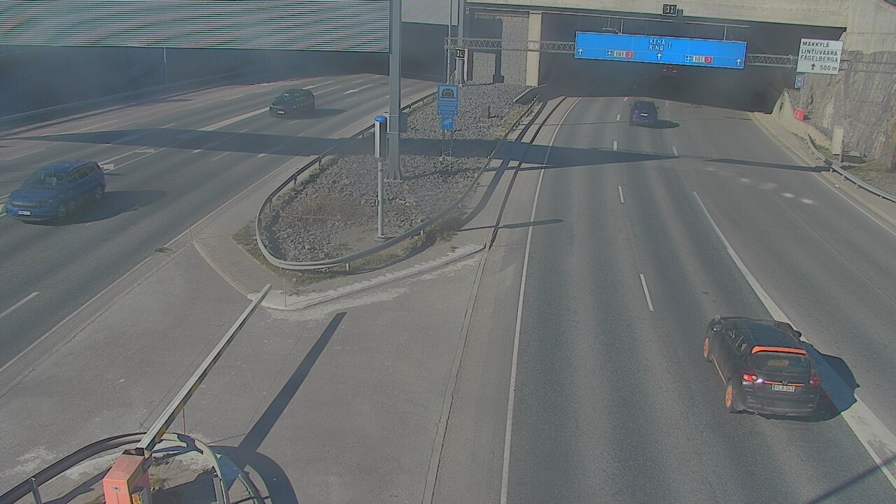 Kelikamerat Kuva Tie 101 Mestarintunneli, puomi länsi, Espoo, Uusimaa