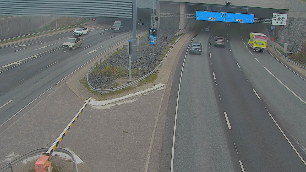 Kelikamerat Kuva Tie 101 Mestarintunneli, puomi länsi, Espoo, Uusimaa